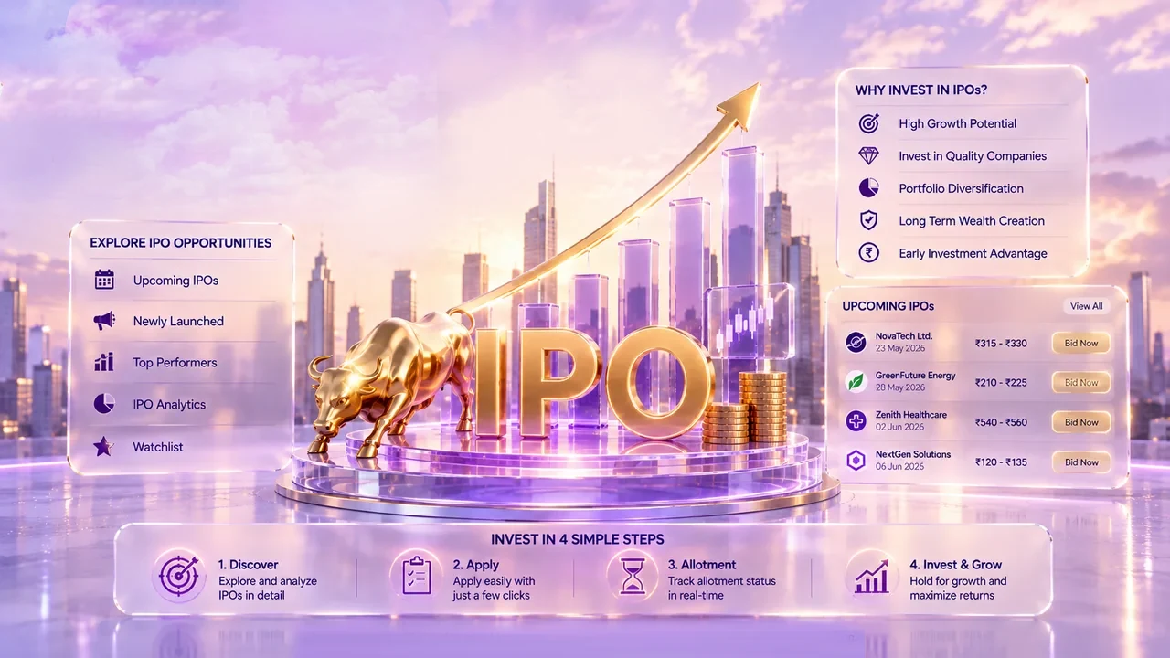 IPO — apply to mainboard and SME public issues over UPI on GoPocket.